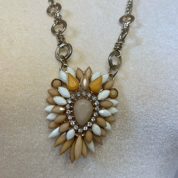 Vintage Beaded Jeweled Pendant Necklace - Picture 1 of 4